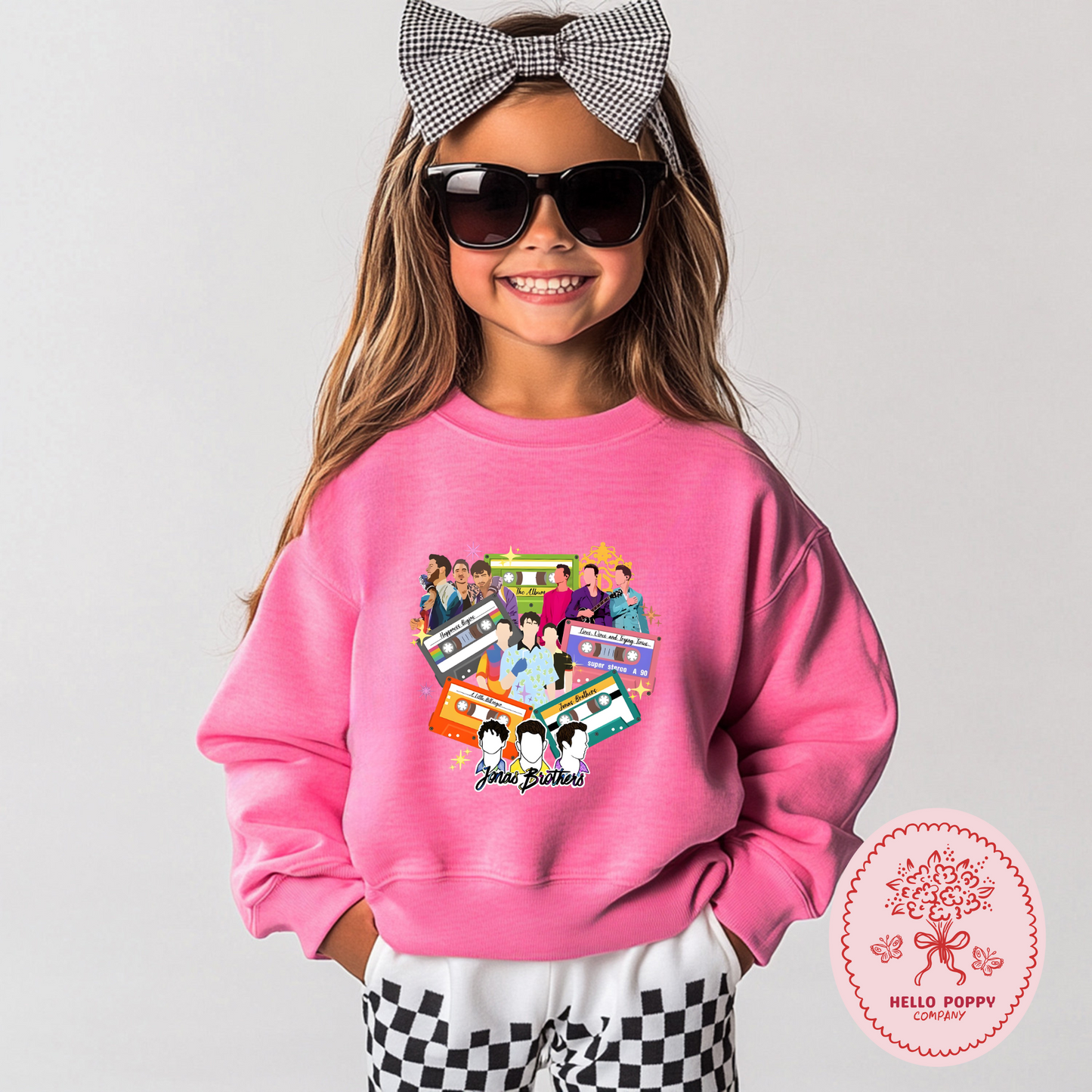 Jonas Brothers Cassette Tapes Crewneck Sweatshirt - Youth