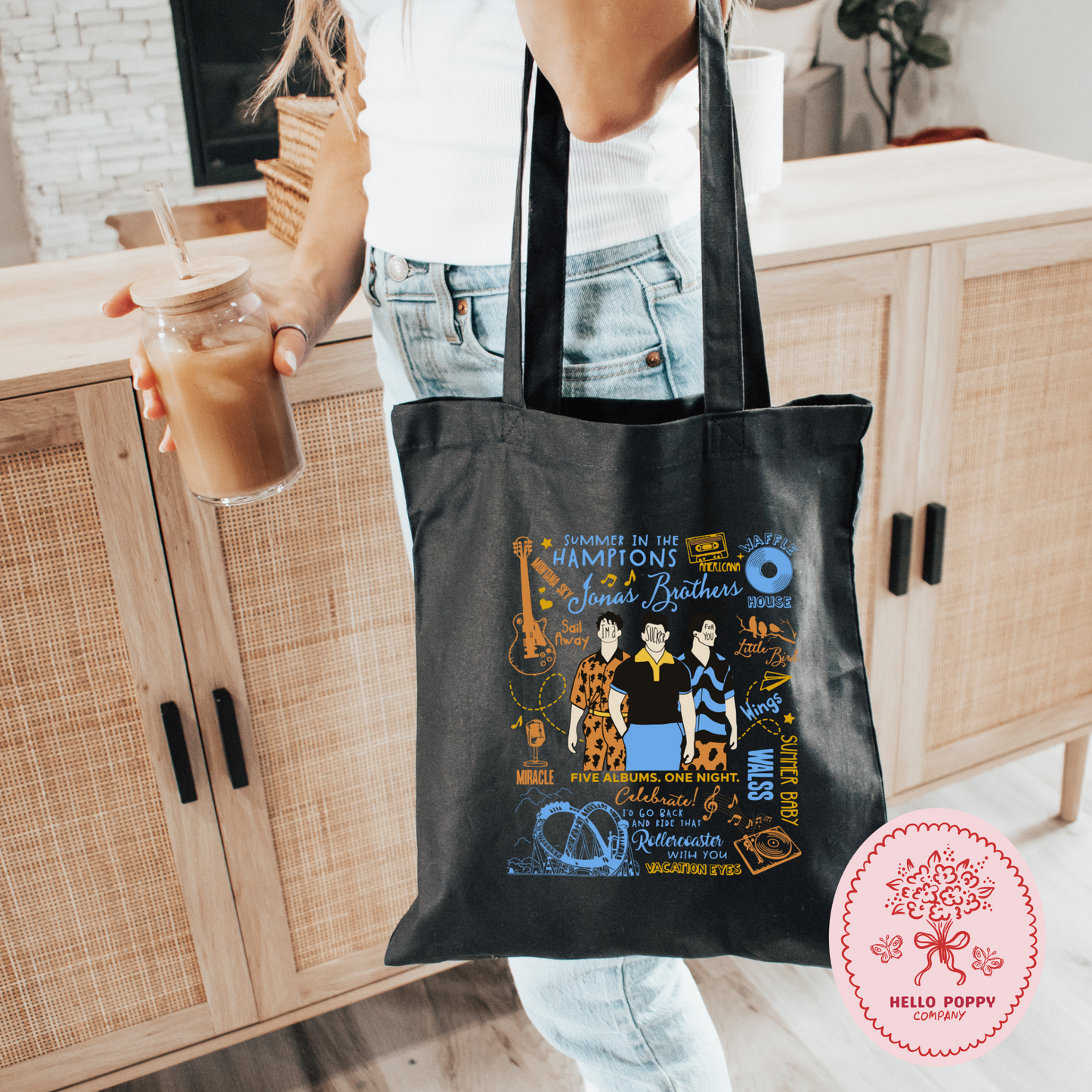 Jonas Brothers The Album Track List Tote Bag