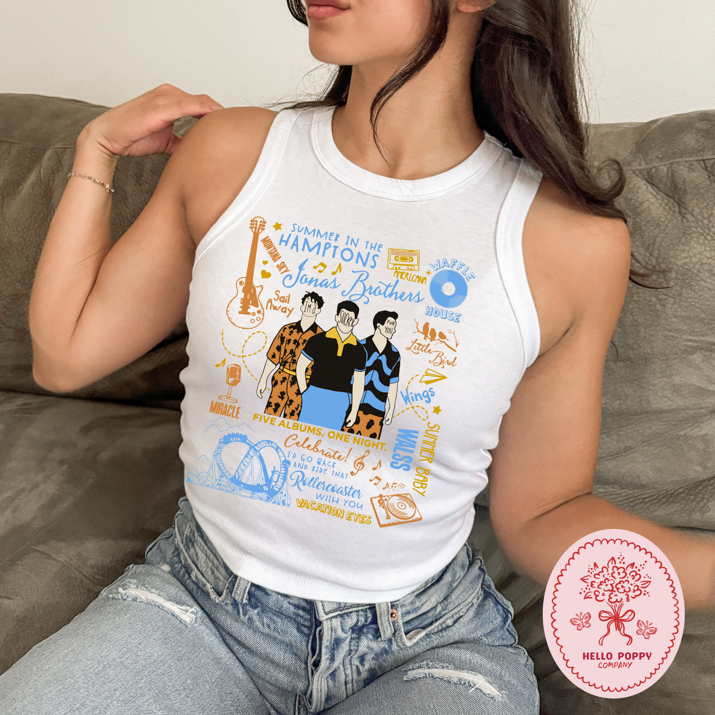 Jonas Brothers The Album Tracklist Micro Ribbed Racerback Tank