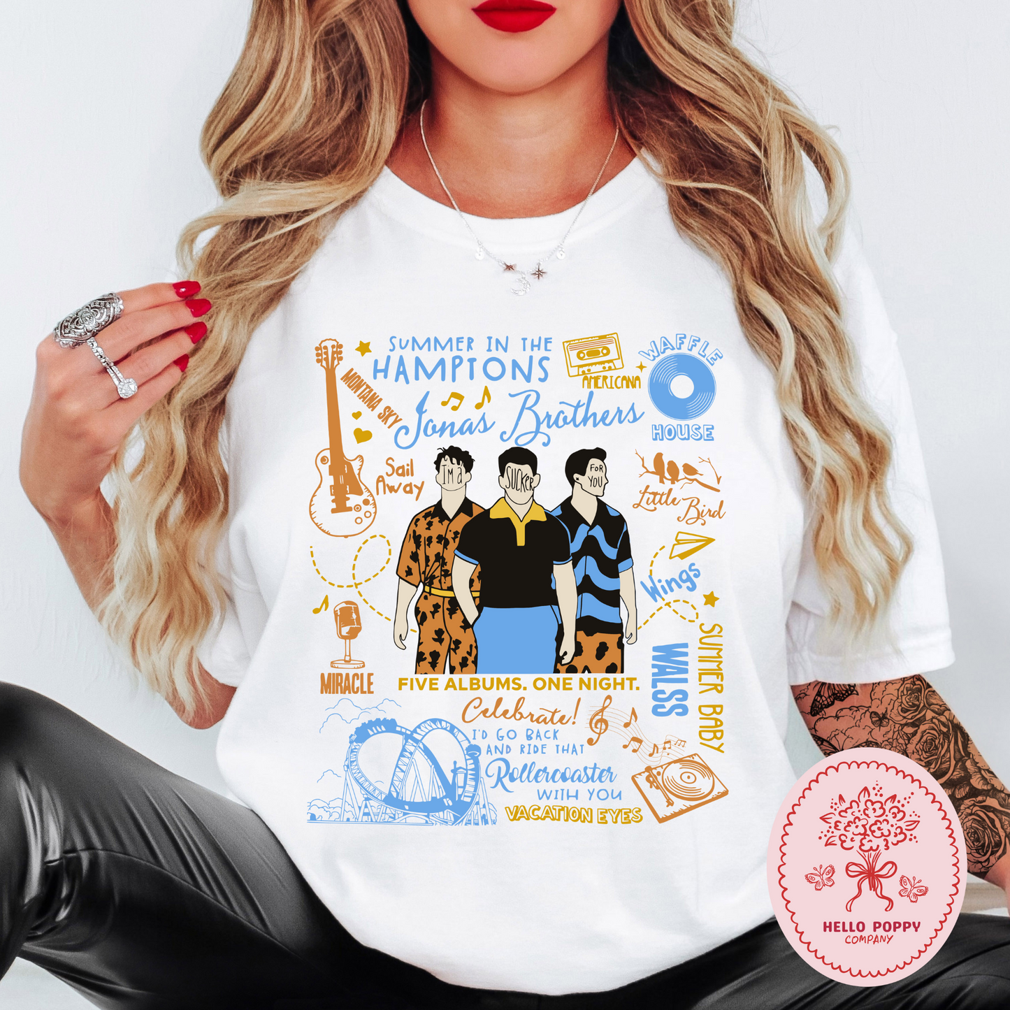 Jonas Brothers The Album Tracklist Comfort Colors T-Shirt