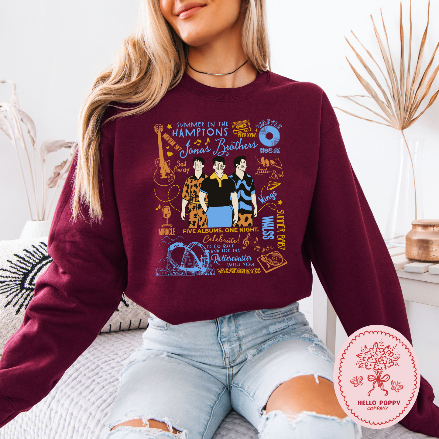 Jonas Brothers The Album Tracklist Crewneck Sweatshirt
