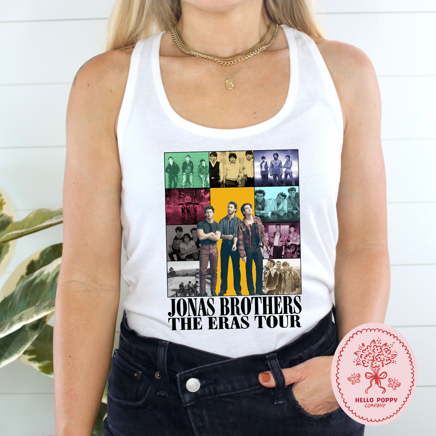 Jonas Brothers The Eras Tour (Black) Racerback Tank