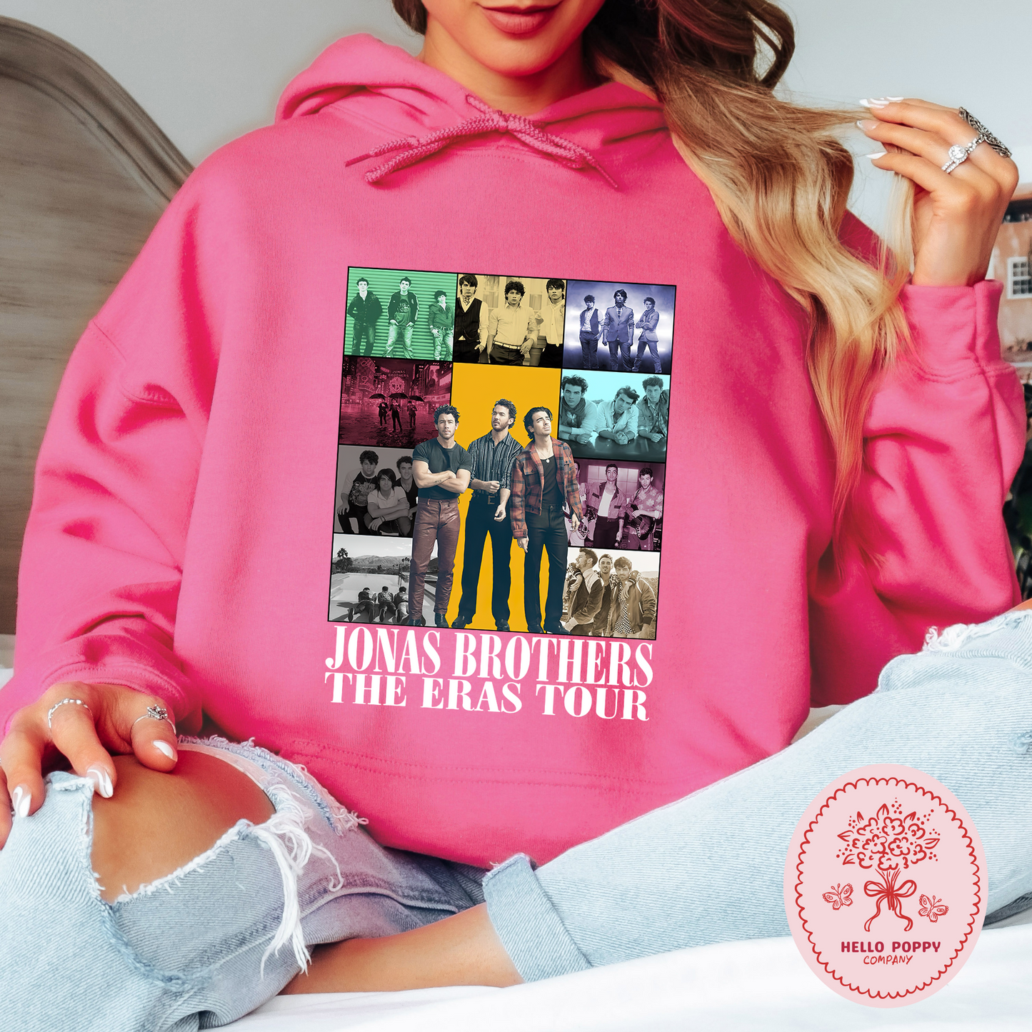 Jonas Brothers The Eras Tour (White) Hoodie Sweatshirt