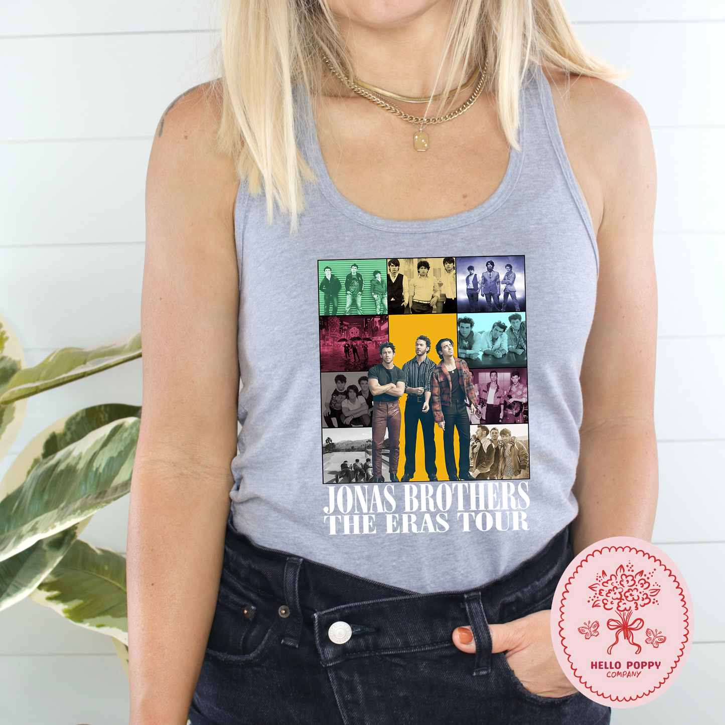 Jonas Brothers The Eras Tour (White) Racerback Tank