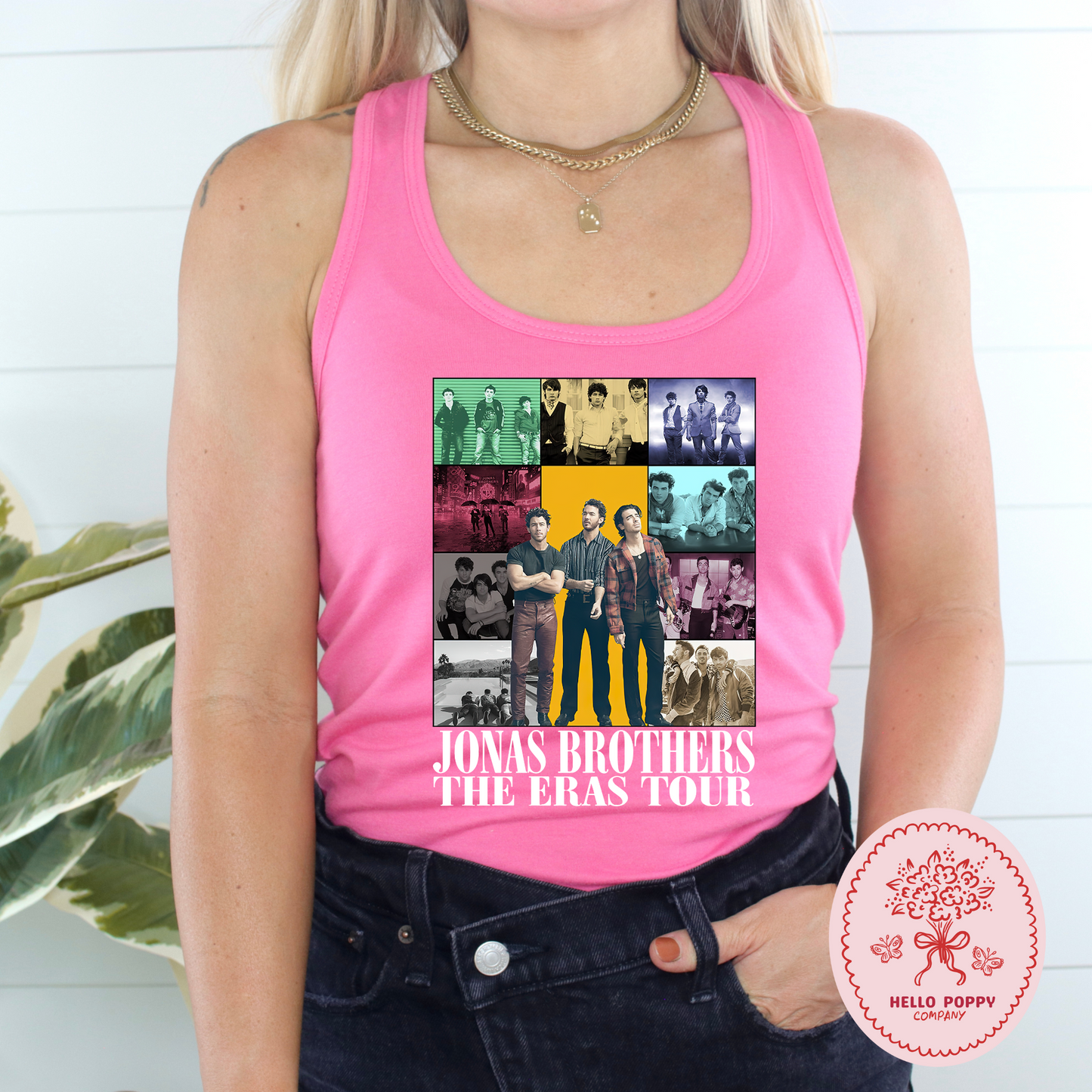 Jonas Brothers The Eras Tour (White) Racerback Tank