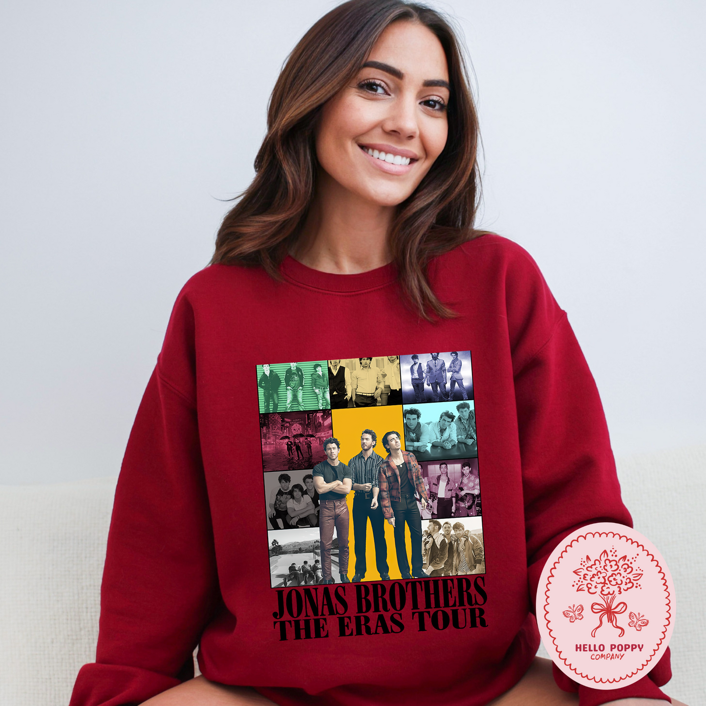 Jonas Brothers The Eras Tour (Black) Crewneck Sweatshirt