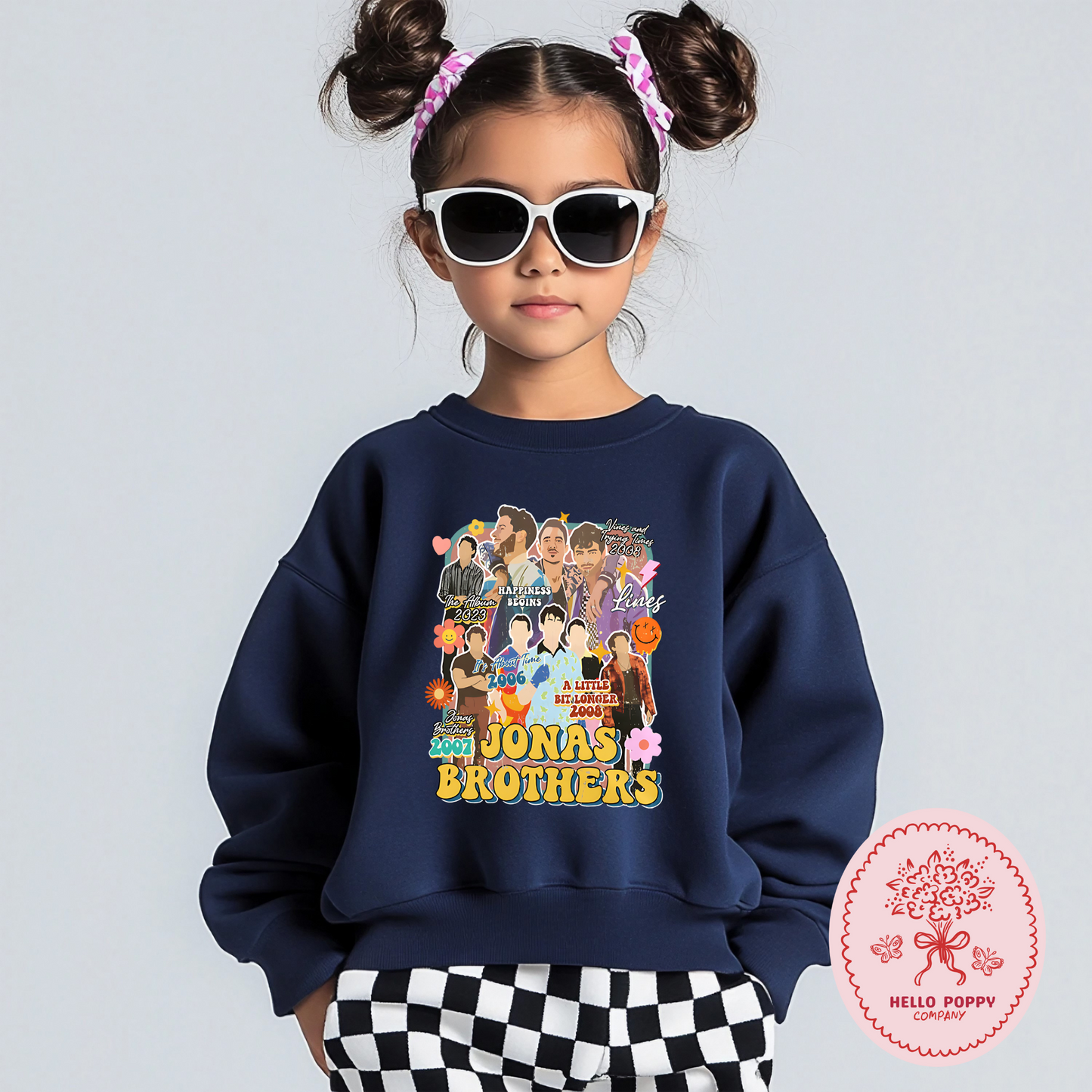 Jonas Brothers Retro Eras Tour Crewneck Sweatshirt - Youth