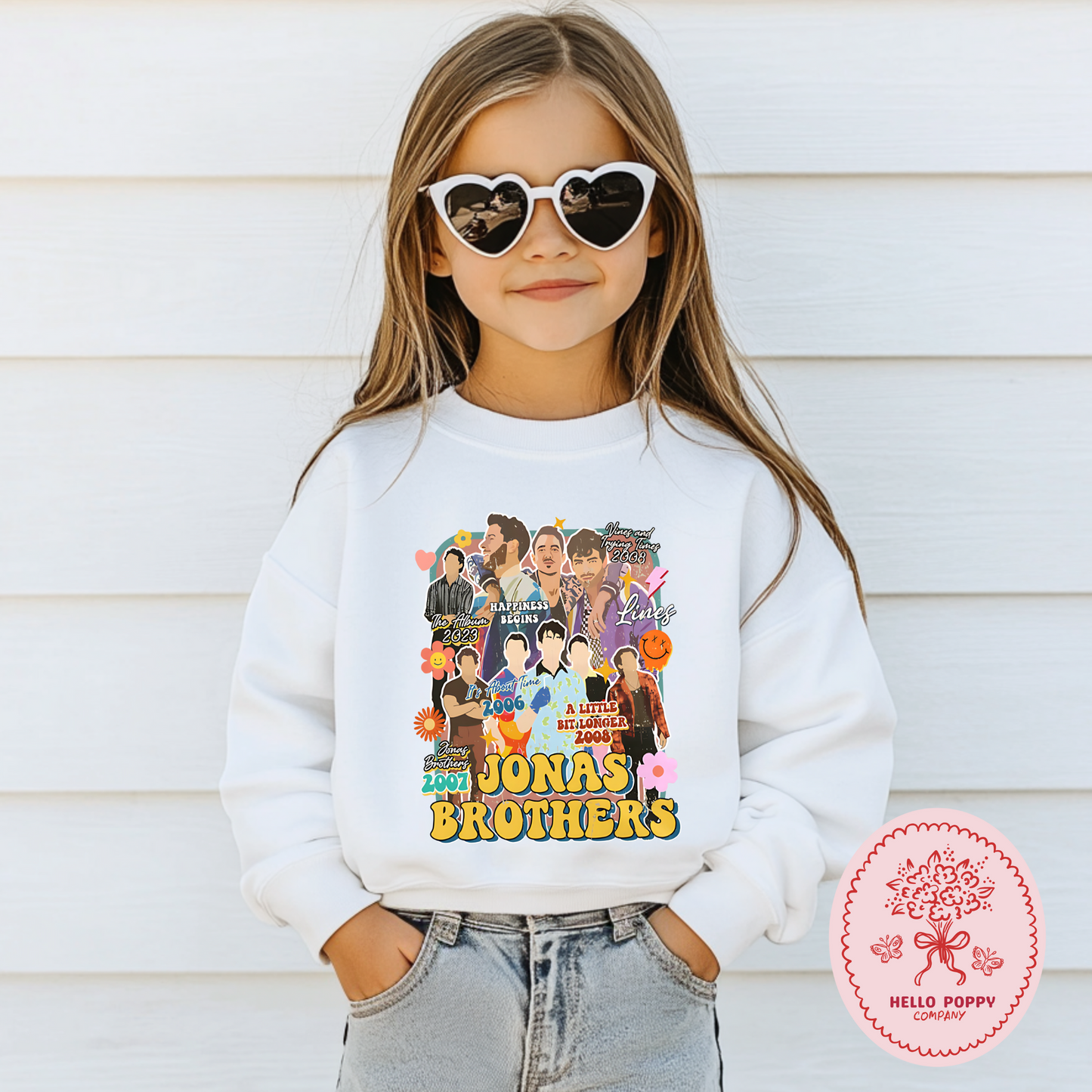 Jonas Brothers Retro Eras Tour Crewneck Sweatshirt - Youth