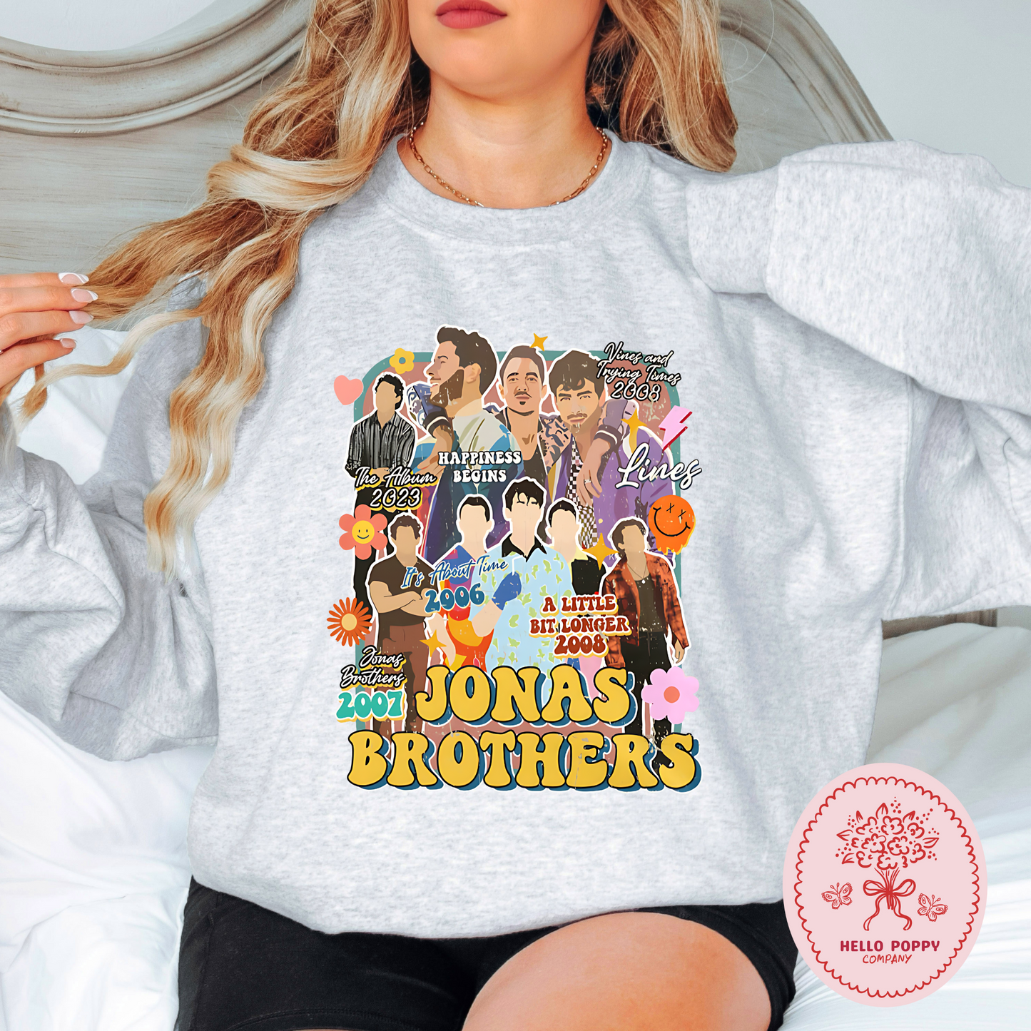 Jonas Brothers Retro Eras Tour Crewneck Sweatshirt