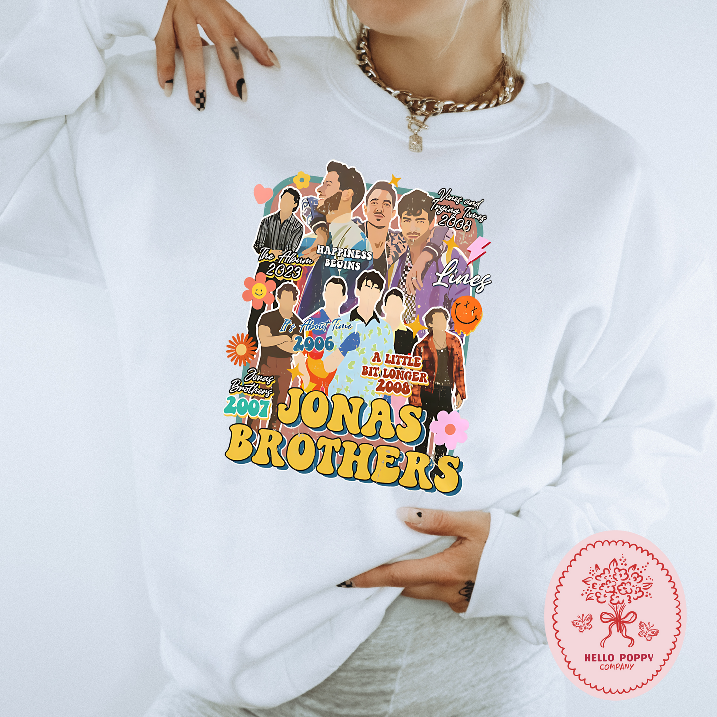Jonas Brothers Retro Eras Tour Crewneck Sweatshirt