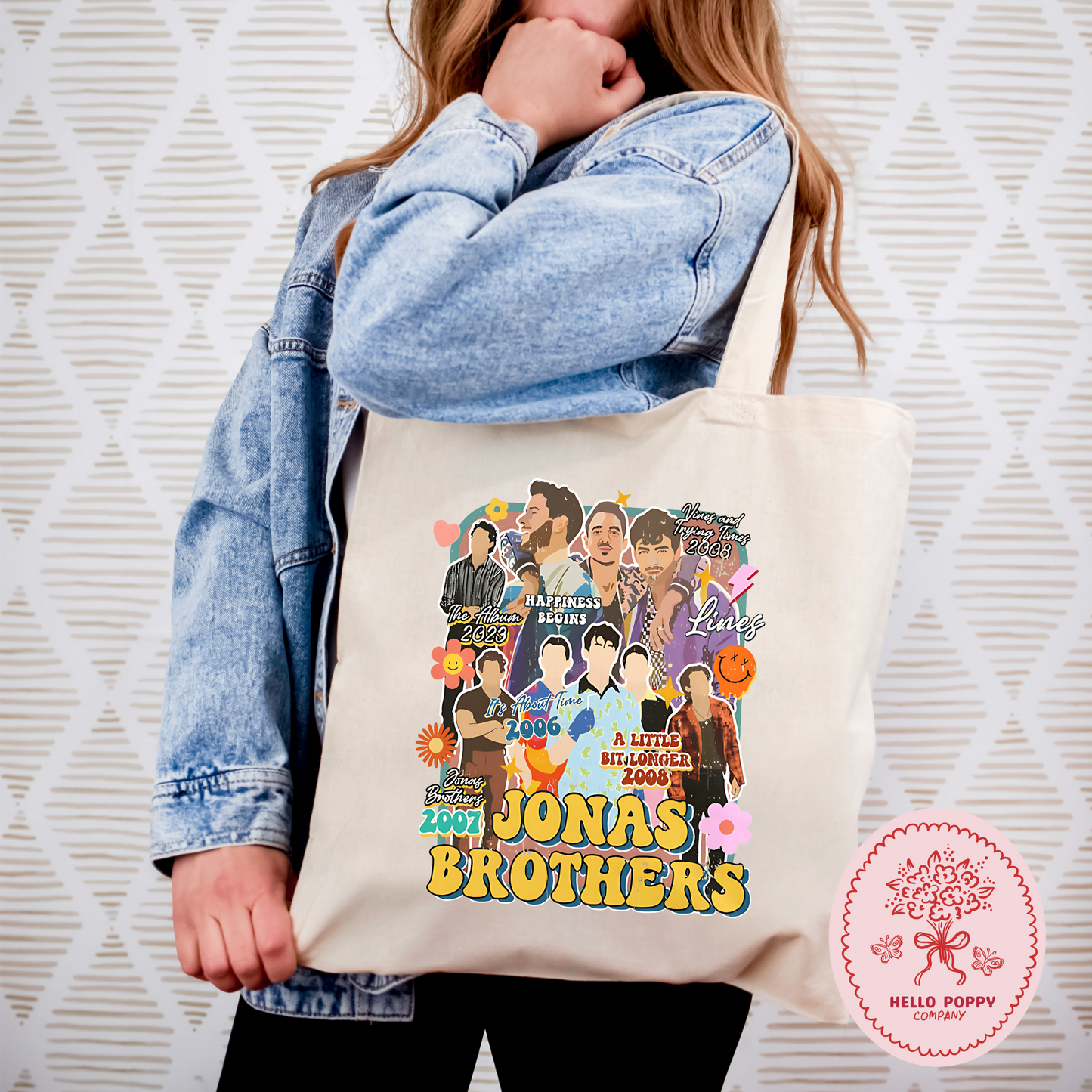 Jonas Brothers Retro Eras Tour Tote Bag