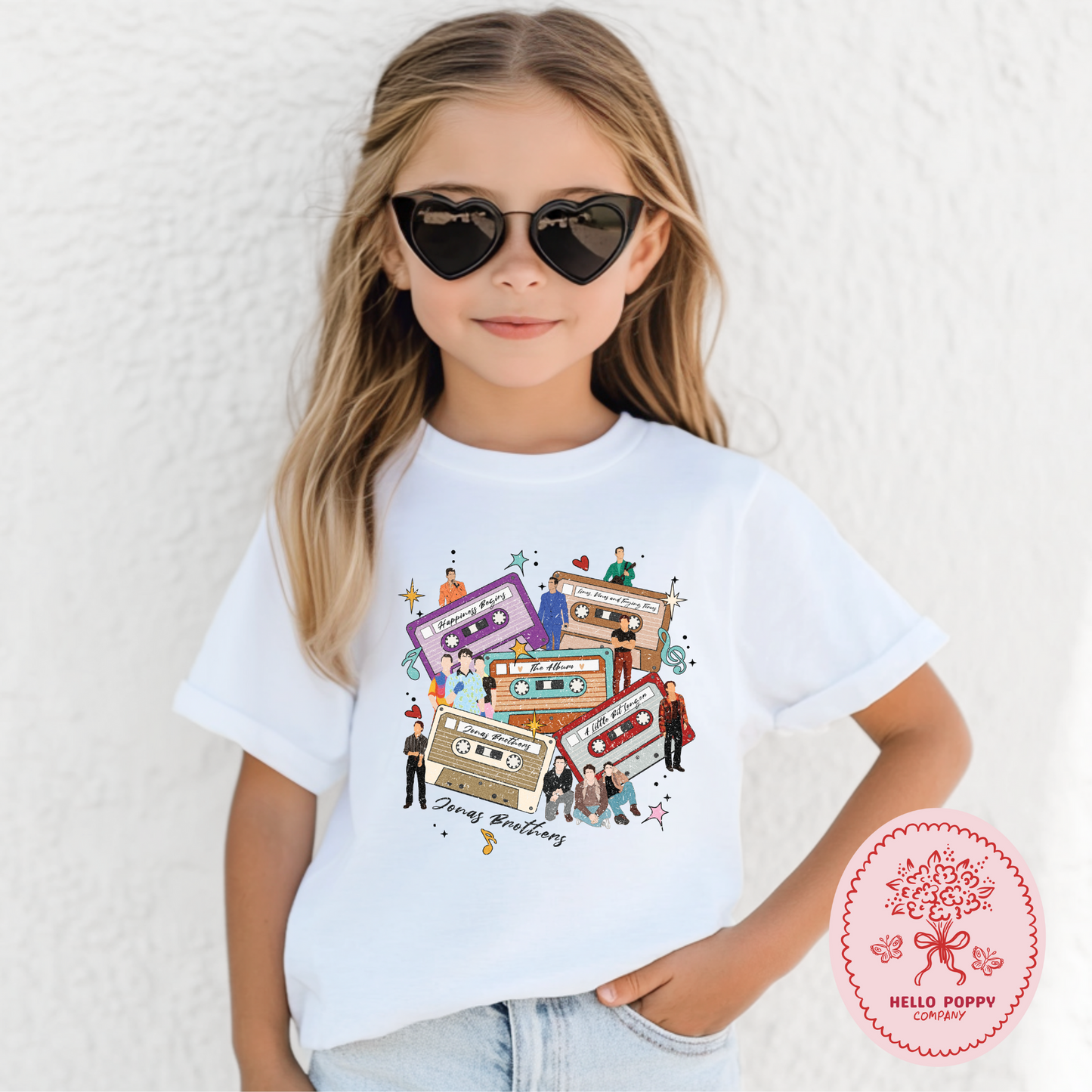 Jonas Brothers Distressed Cassette Tapes T-Shirt - Youth