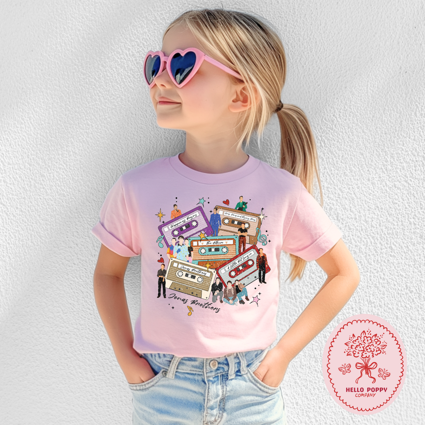 Jonas Brothers Distressed Cassette Tapes T-Shirt - Youth