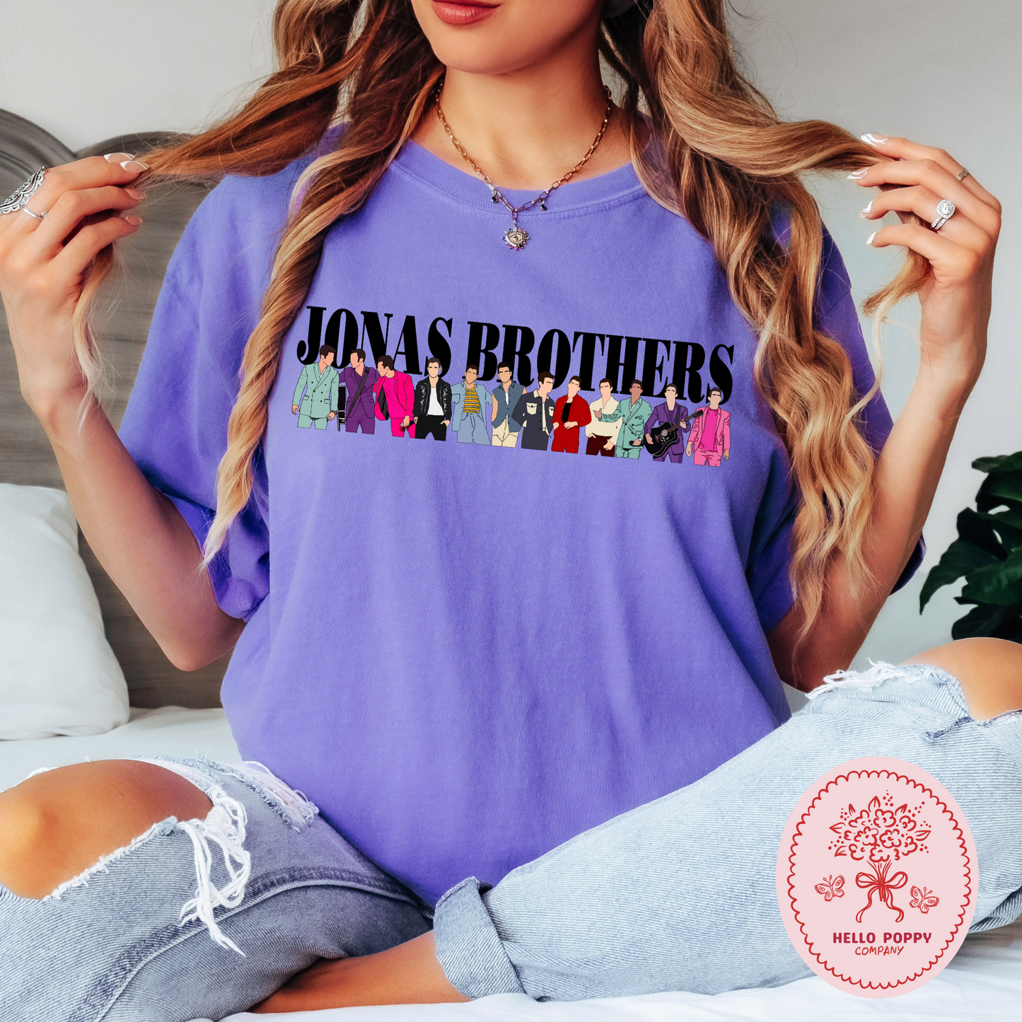 Jonas Brothers Happiness Begins Silhouettes Comfort Colors T-Shirt