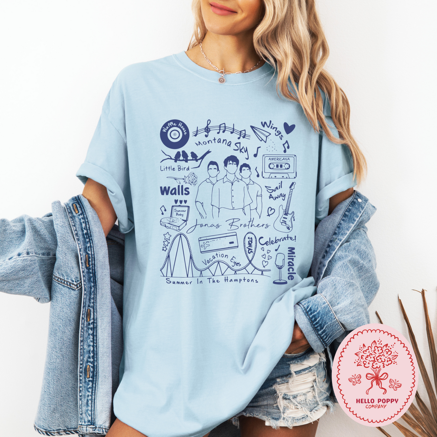 Jonas Brothers The Album Tracklist (Blue) Comfort Colors T-Shirt