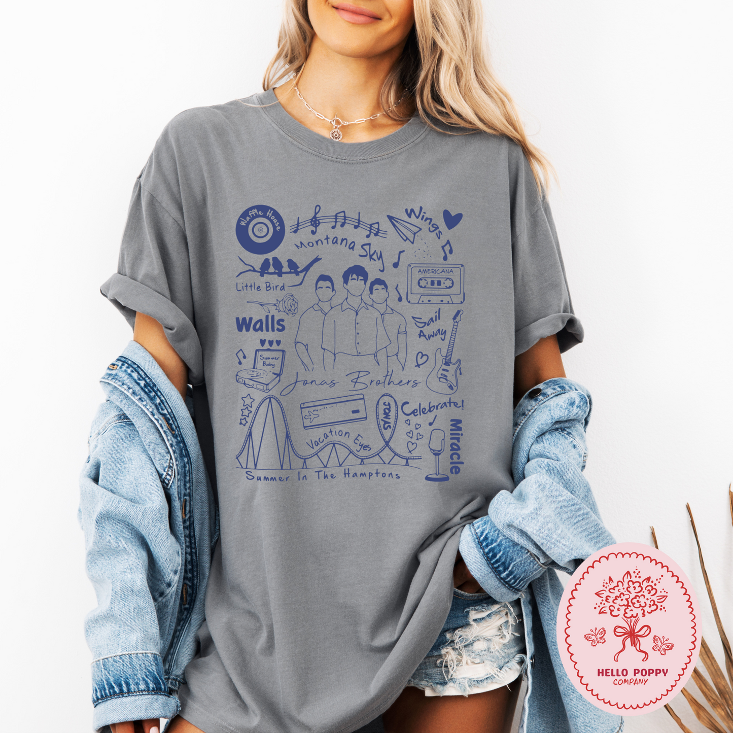 Jonas Brothers The Album Tracklist (Blue) Comfort Colors T-Shirt