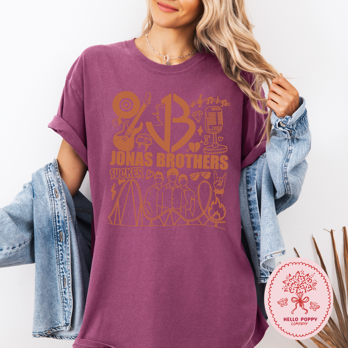 Jonas Brothers Retro JB (Orange) Comfort Colors T-Shirt