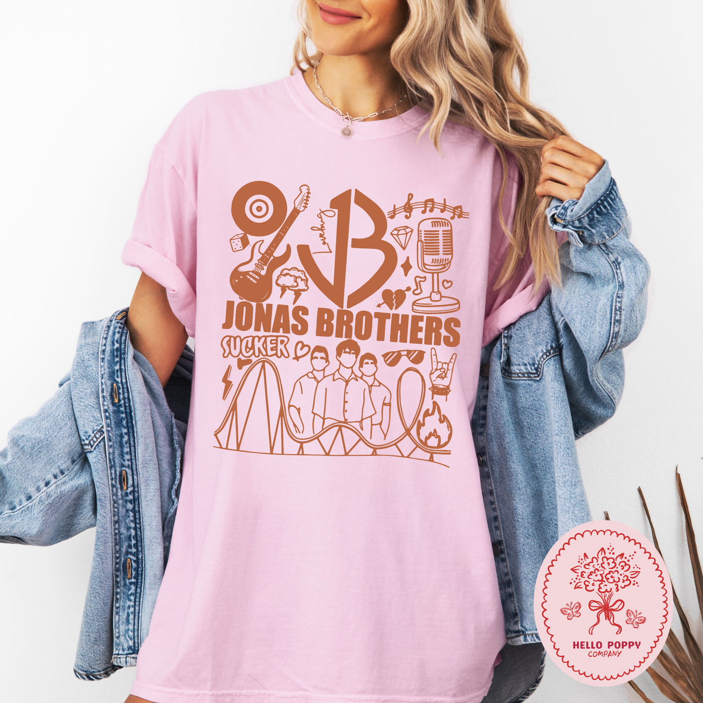 Jonas Brothers Retro JB (Orange) Comfort Colors T-Shirt