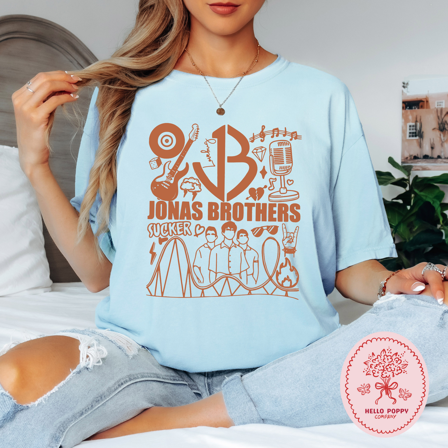 Jonas Brothers Retro JB (Orange) Comfort Colors T-Shirt