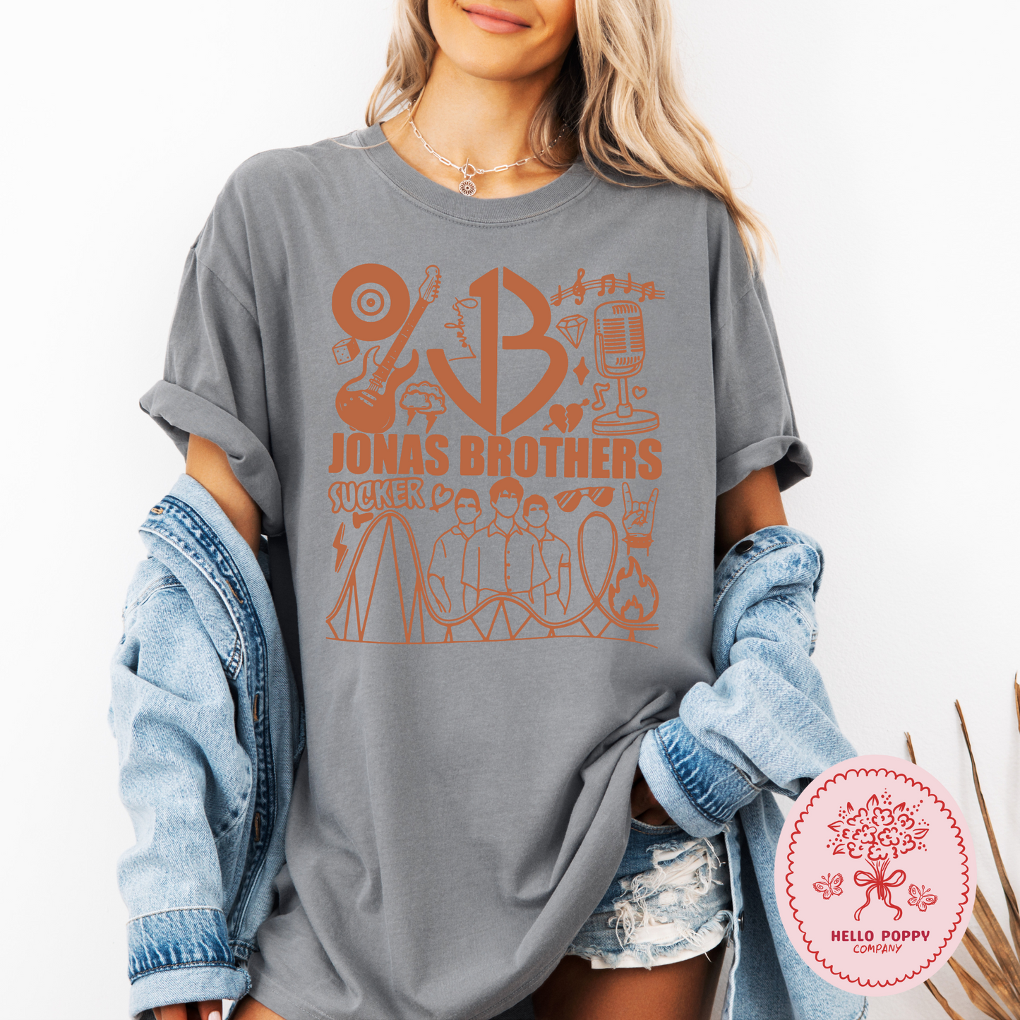 Jonas Brothers Retro JB (Orange) Comfort Colors T-Shirt