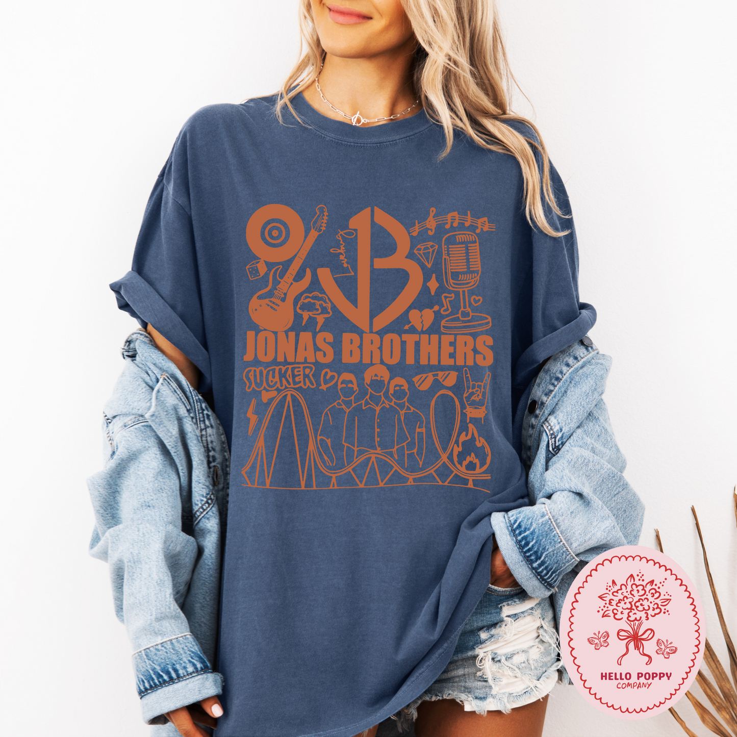 Jonas Brothers Retro JB (Orange) Comfort Colors T-Shirt