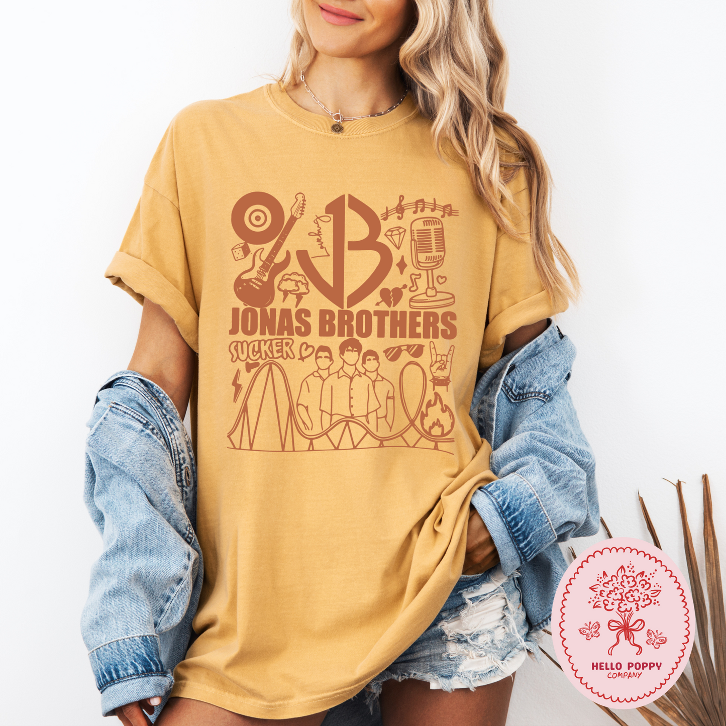 Jonas Brothers Retro JB (Orange) Comfort Colors T-Shirt