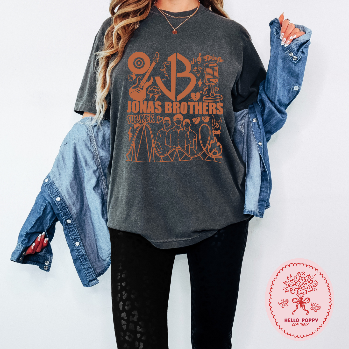 Jonas Brothers Retro JB (Orange) Comfort Colors T-Shirt