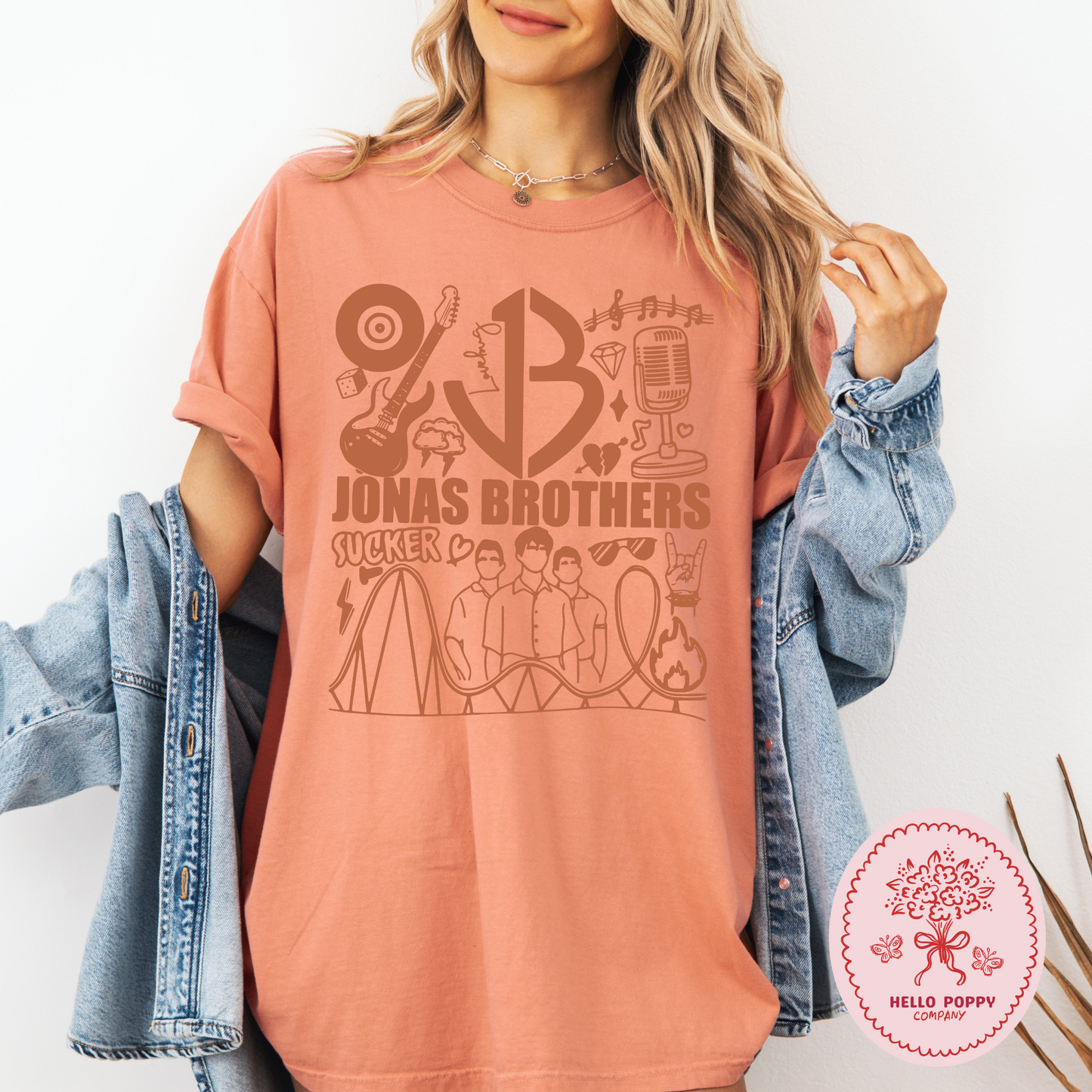 Jonas Brothers Retro JB (Orange) Comfort Colors T-Shirt