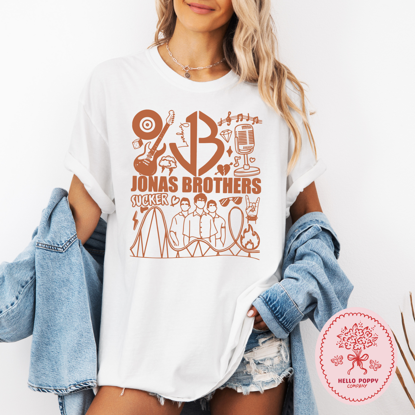 Jonas Brothers Retro JB (Orange) Comfort Colors T-Shirt