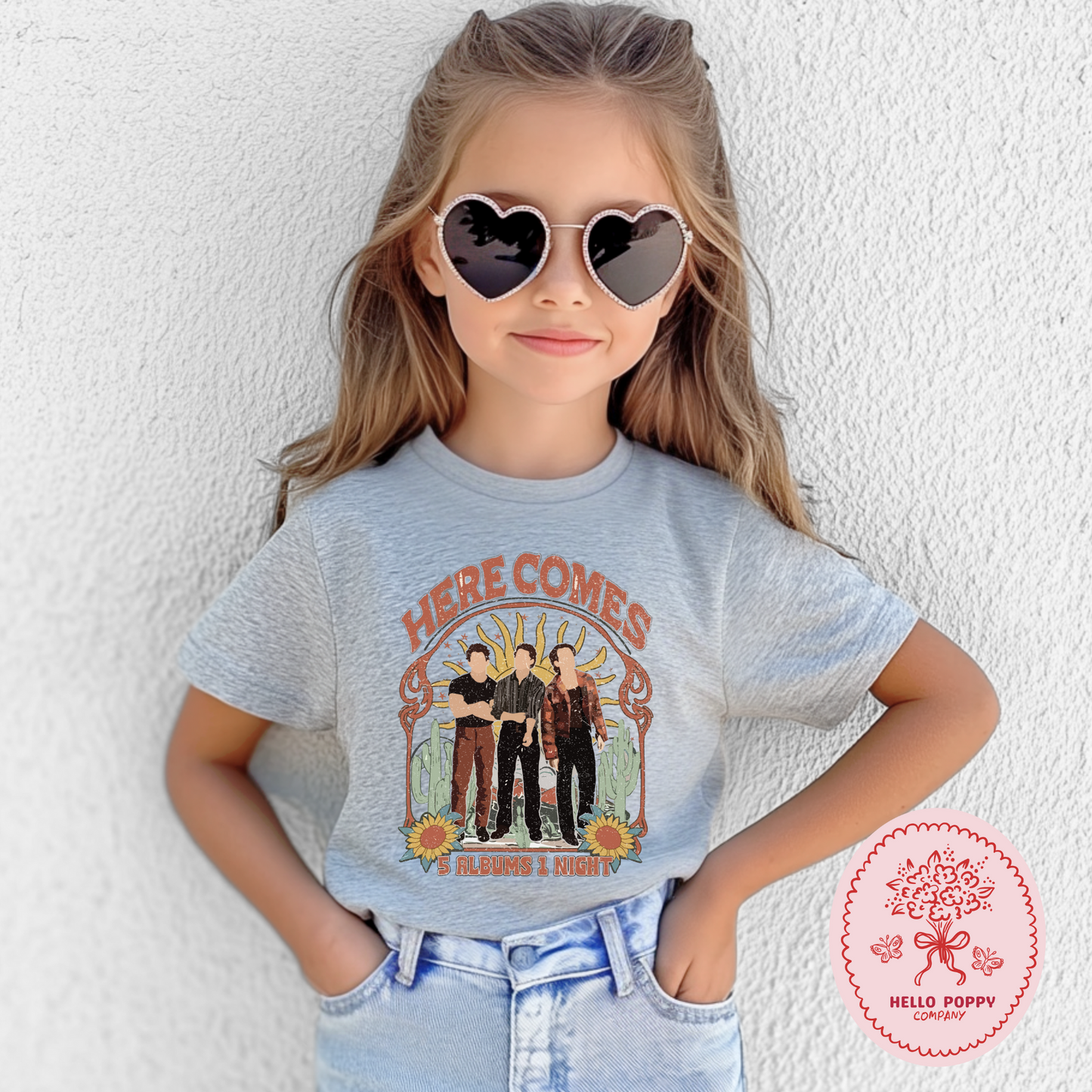 Jonas Brothers Boho 5 Albums 1 Night T-Shirt - Youth