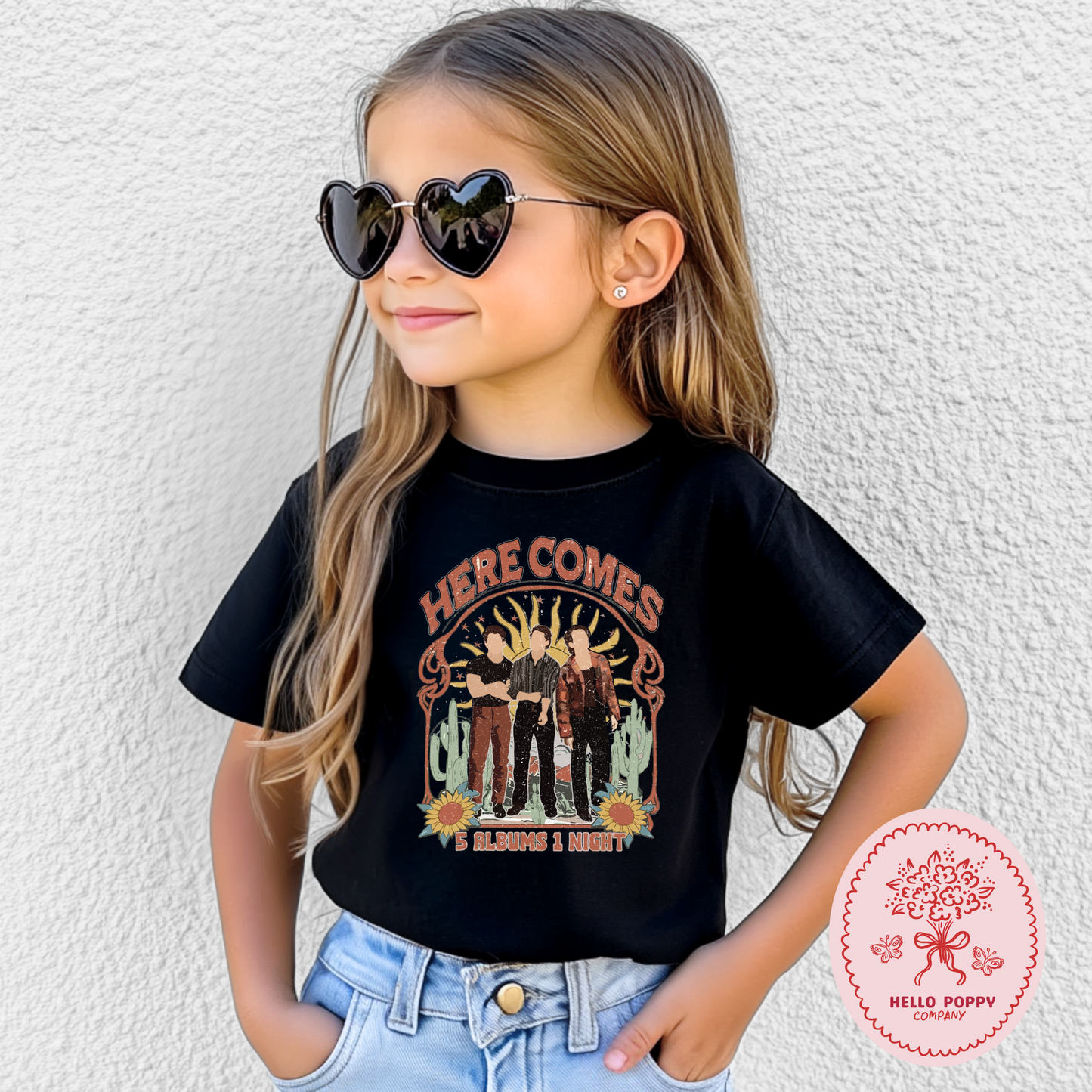 Jonas Brothers Boho 5 Albums 1 Night T-Shirt - Youth