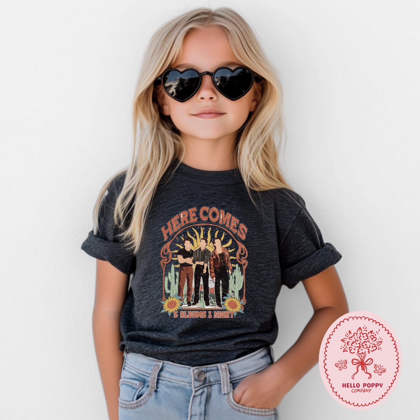 Jonas Brothers Boho 5 Albums 1 Night T-Shirt - Youth