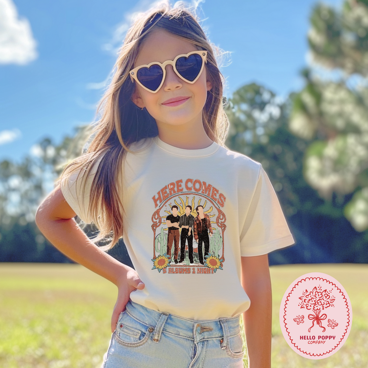 Jonas Brothers Boho 5 Albums 1 Night T-Shirt - Youth