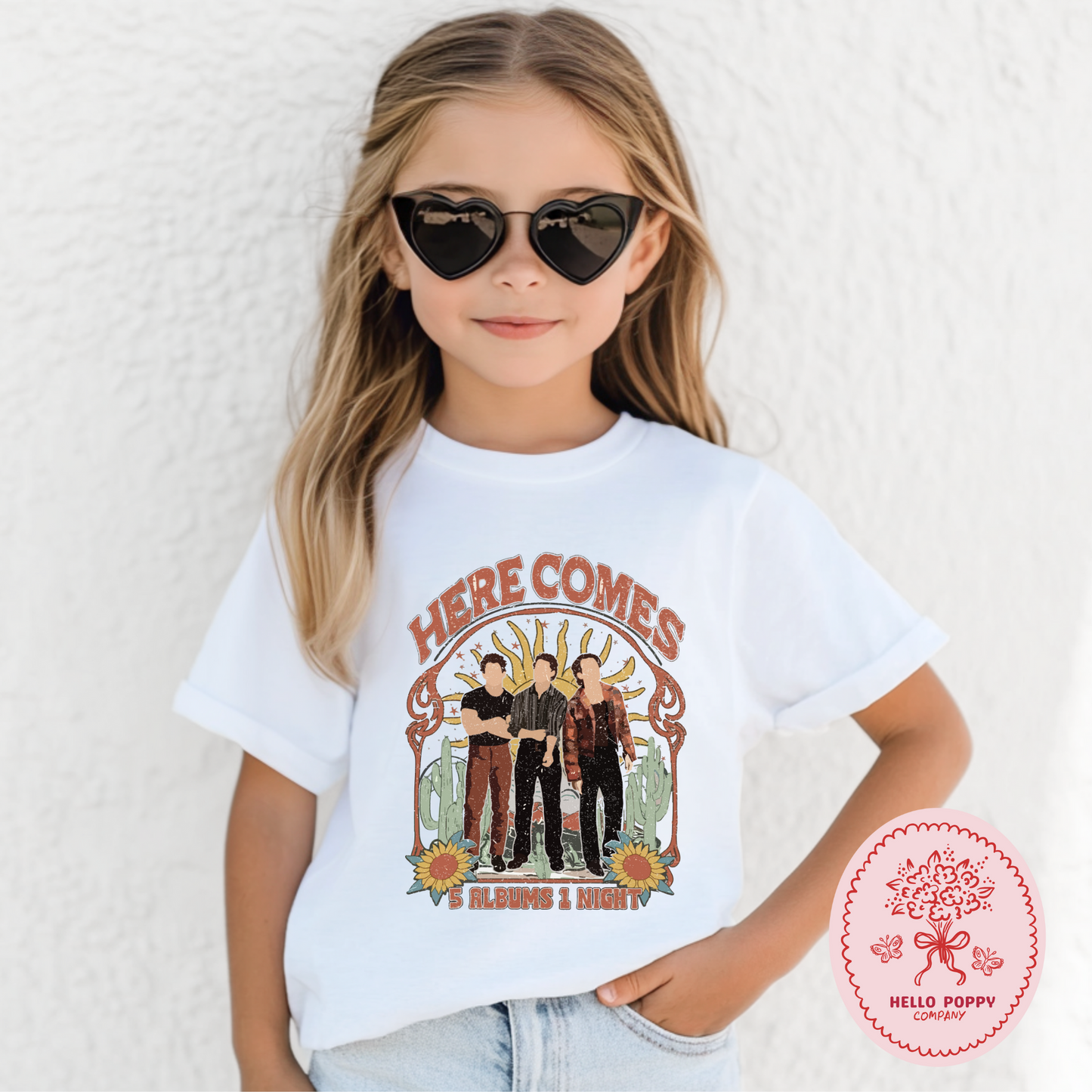 Jonas Brothers Boho 5 Albums 1 Night T-Shirt - Youth