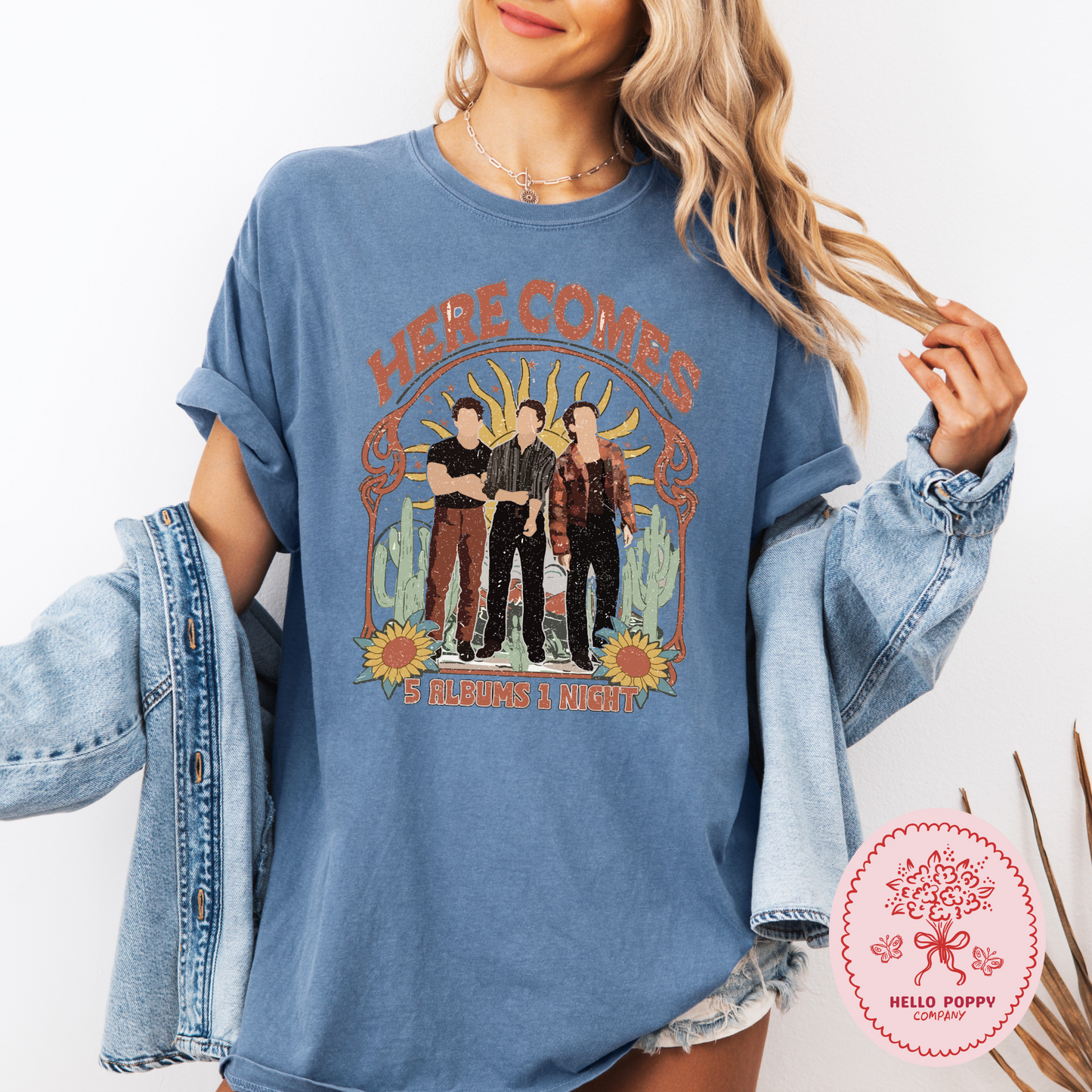 Jonas Brothers Boho 5 Albums 1 Night Comfort Colors T-Shirt