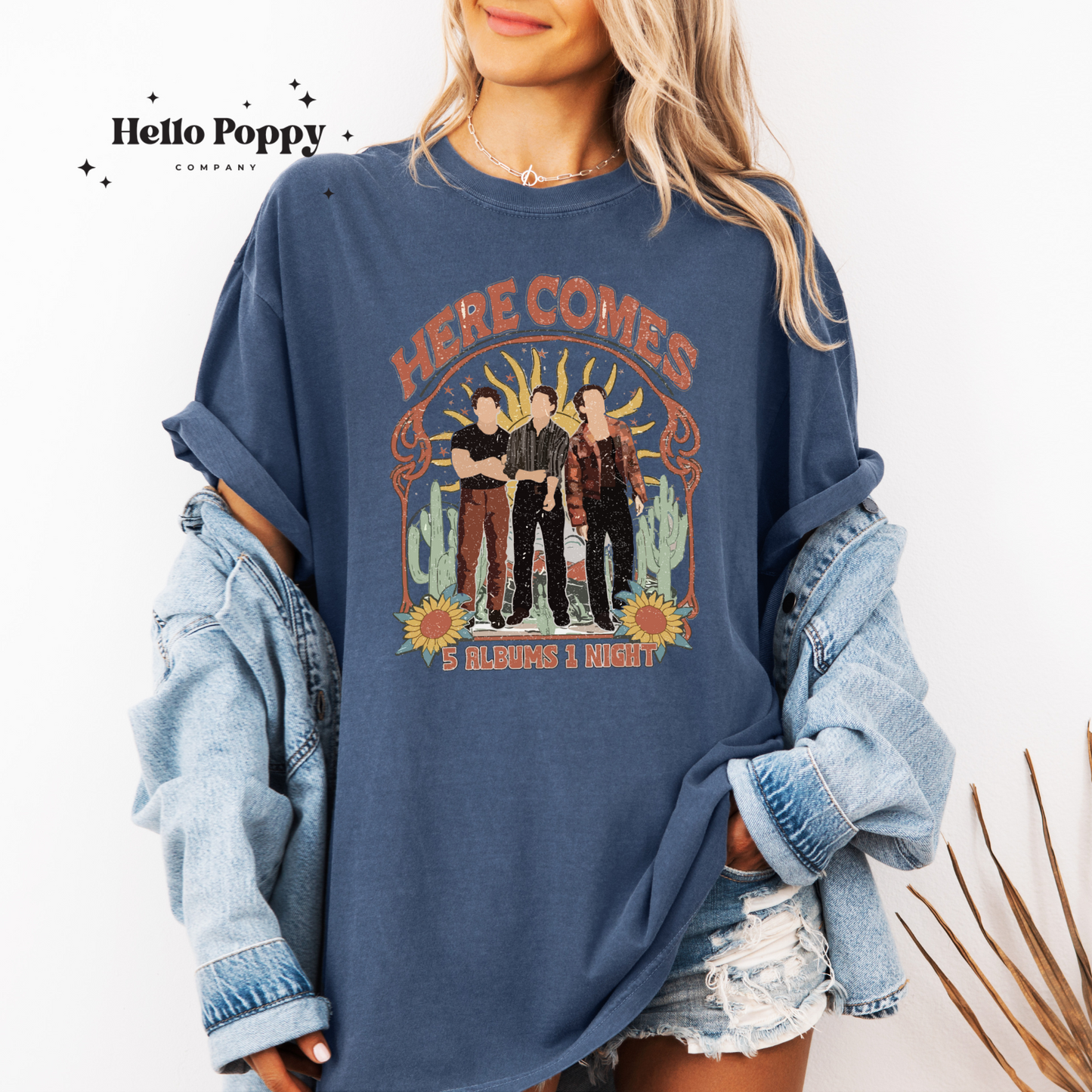Jonas Brothers Boho 5 Albums 1 Night Comfort Colors T-Shirt