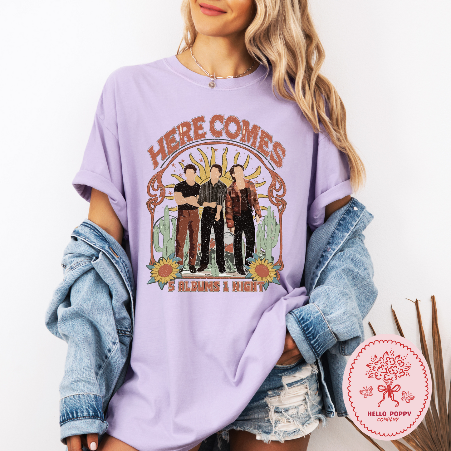 Jonas Brothers Boho 5 Albums 1 Night Comfort Colors T-Shirt