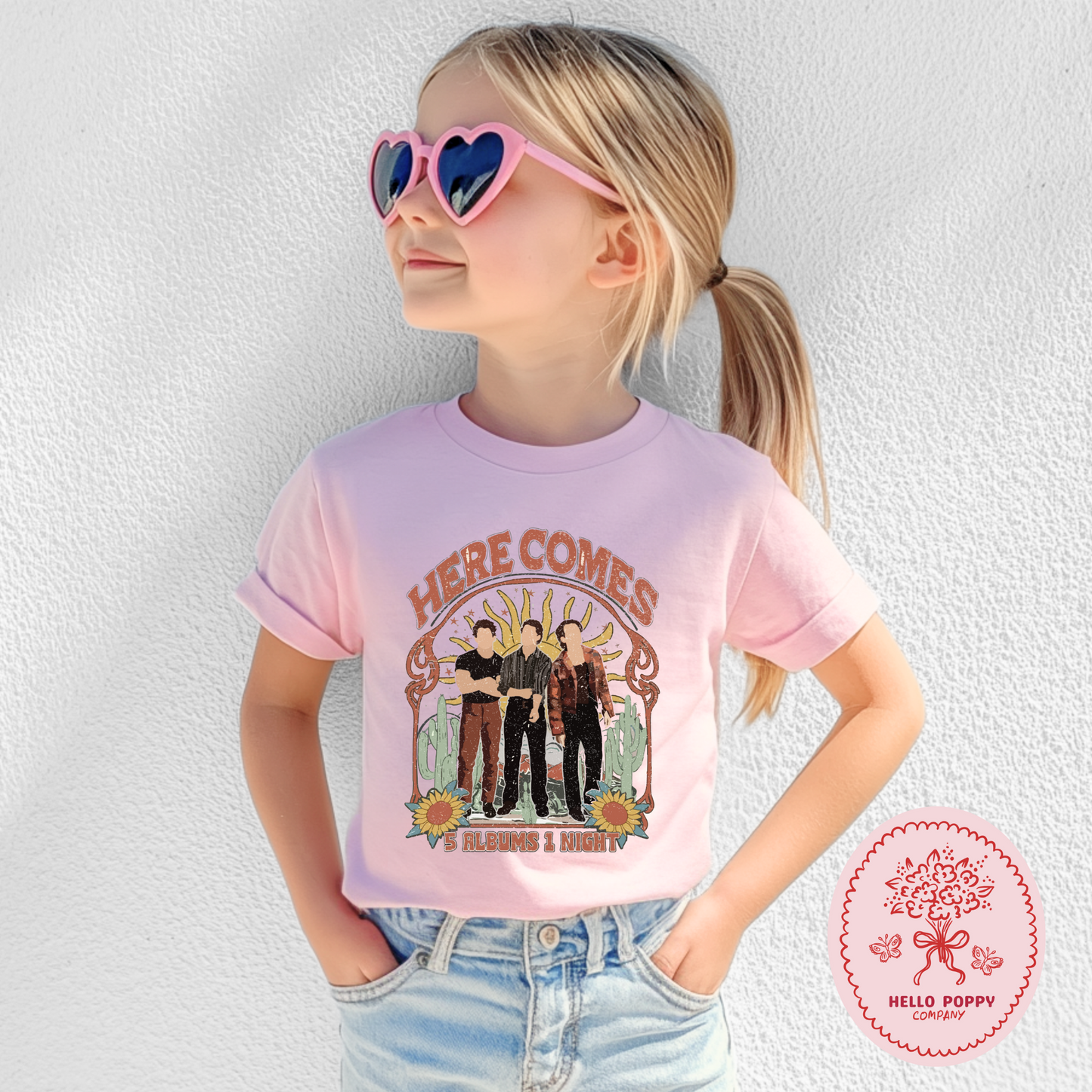 Jonas Brothers Boho 5 Albums 1 Night T-Shirt - Youth