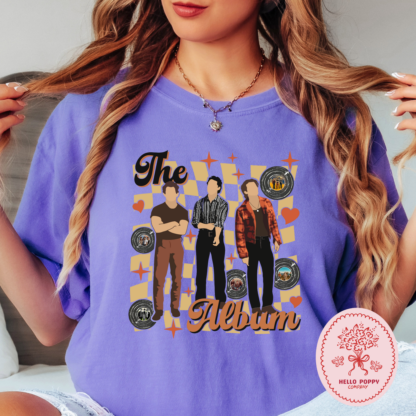 Jonas Brothers Checkered The Album Comfort Colors T-Shirt
