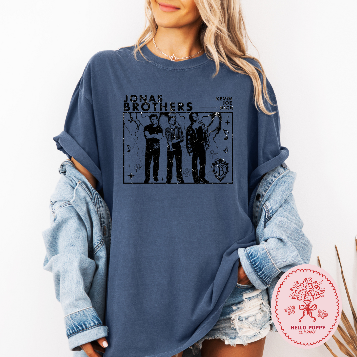 Jonas Brothers Signatures Distressed Comfort Colors T-Shirt