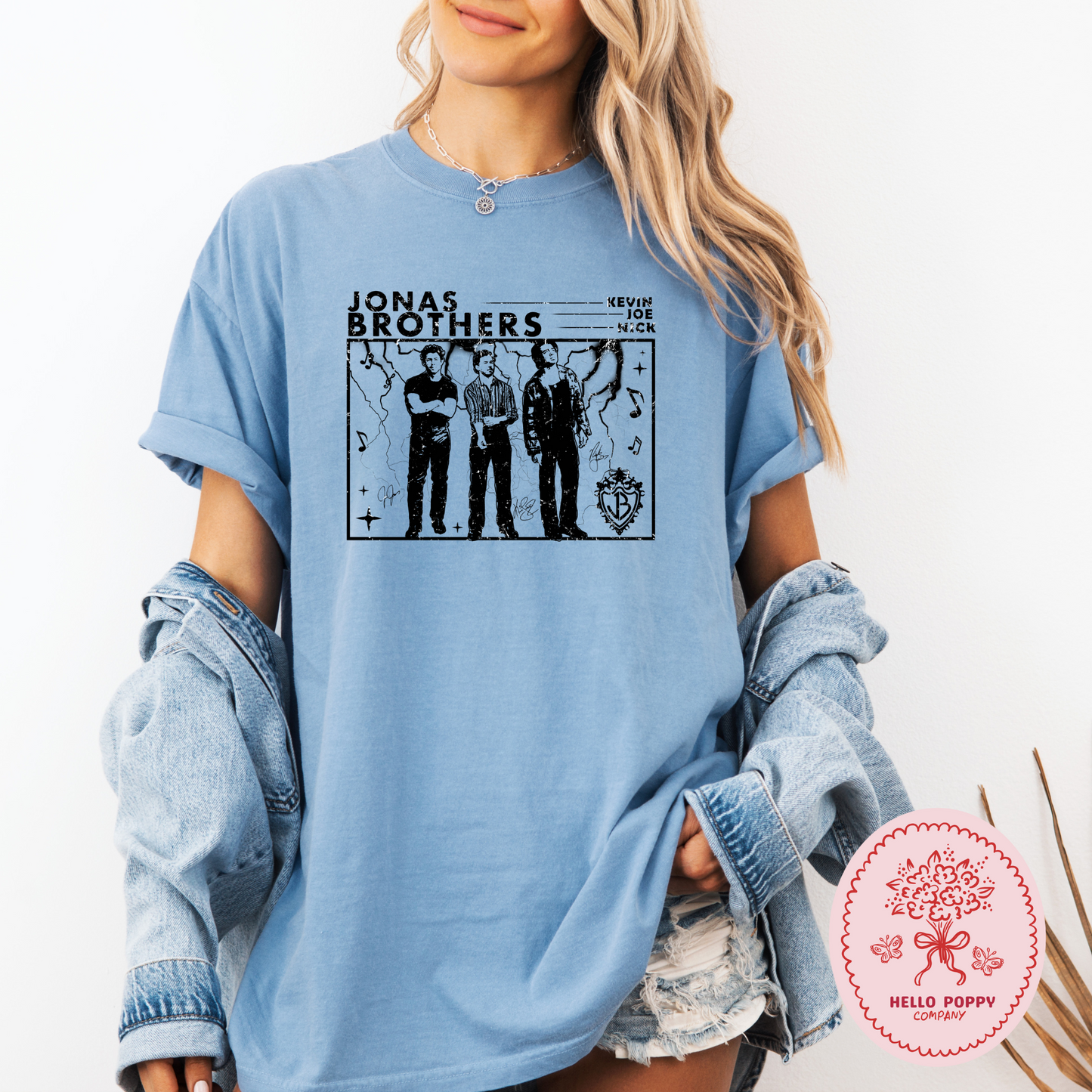 Jonas Brothers Signatures Distressed Comfort Colors T-Shirt