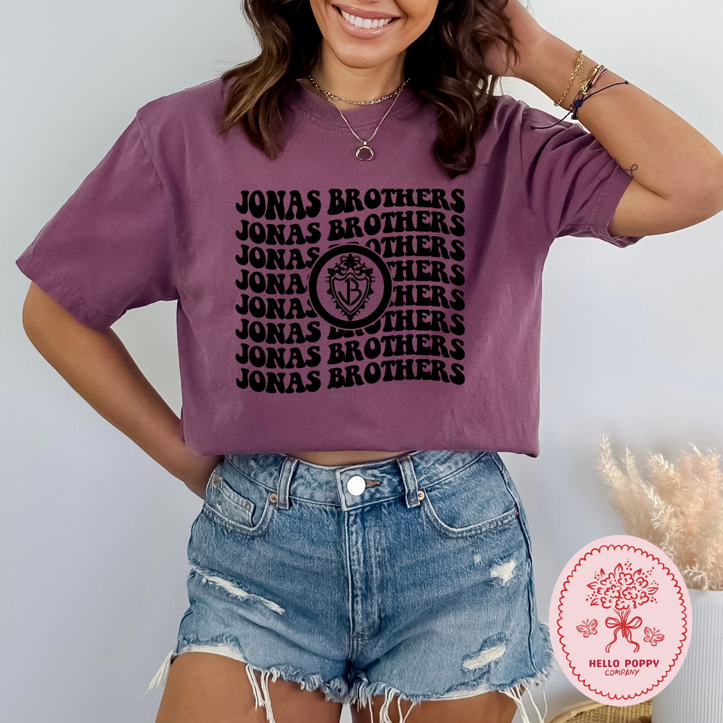 Jonas Brothers Wavy OG Band Logo Comfort Colors T-Shirt