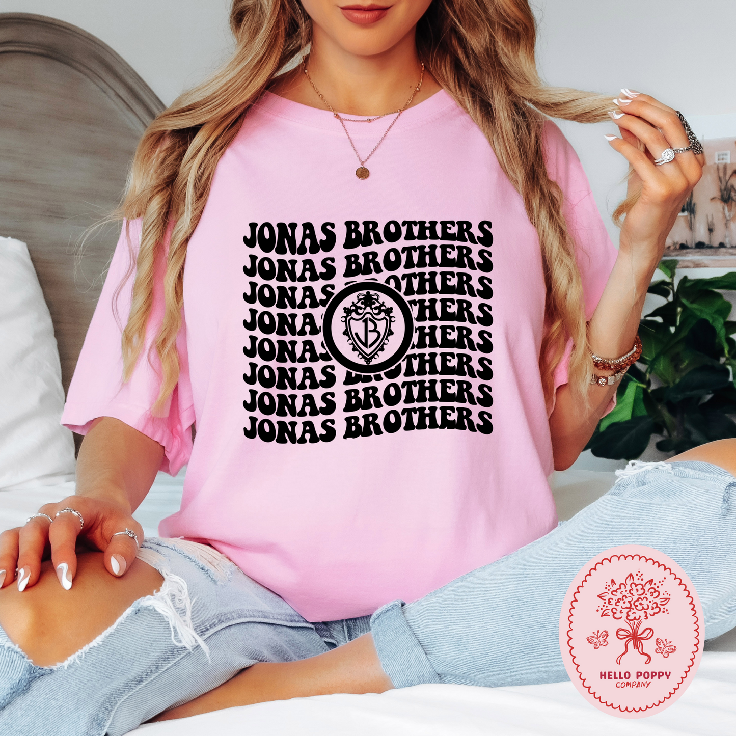 Jonas Brothers Wavy OG Band Logo Comfort Colors T-Shirt