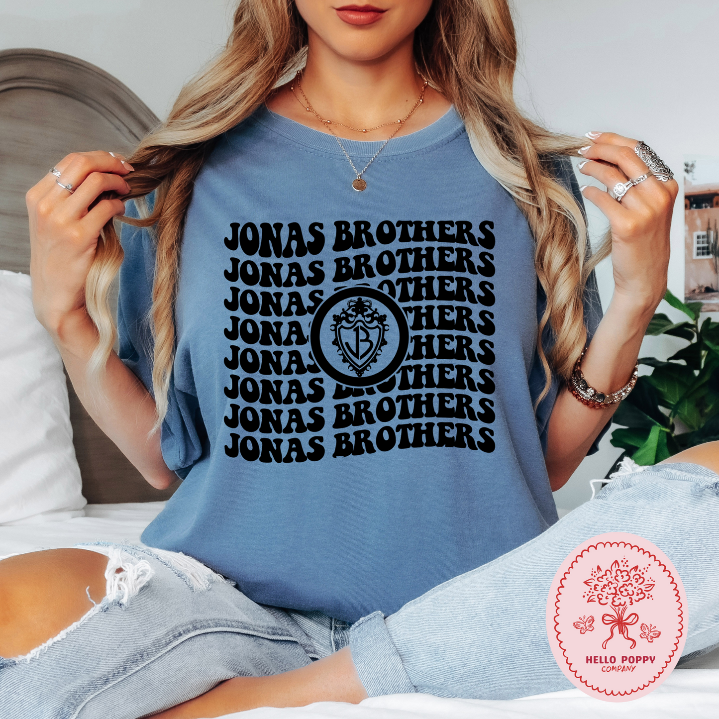 Jonas Brothers Wavy OG Band Logo Comfort Colors T-Shirt