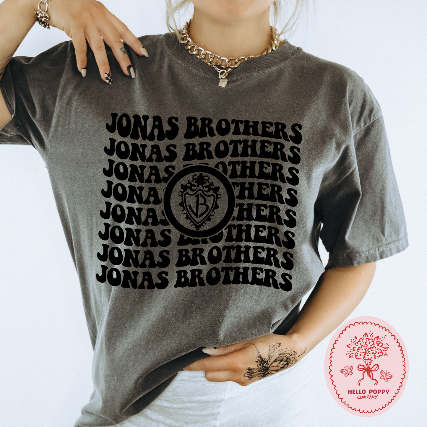 Jonas Brothers Wavy OG Band Logo Comfort Colors T-Shirt