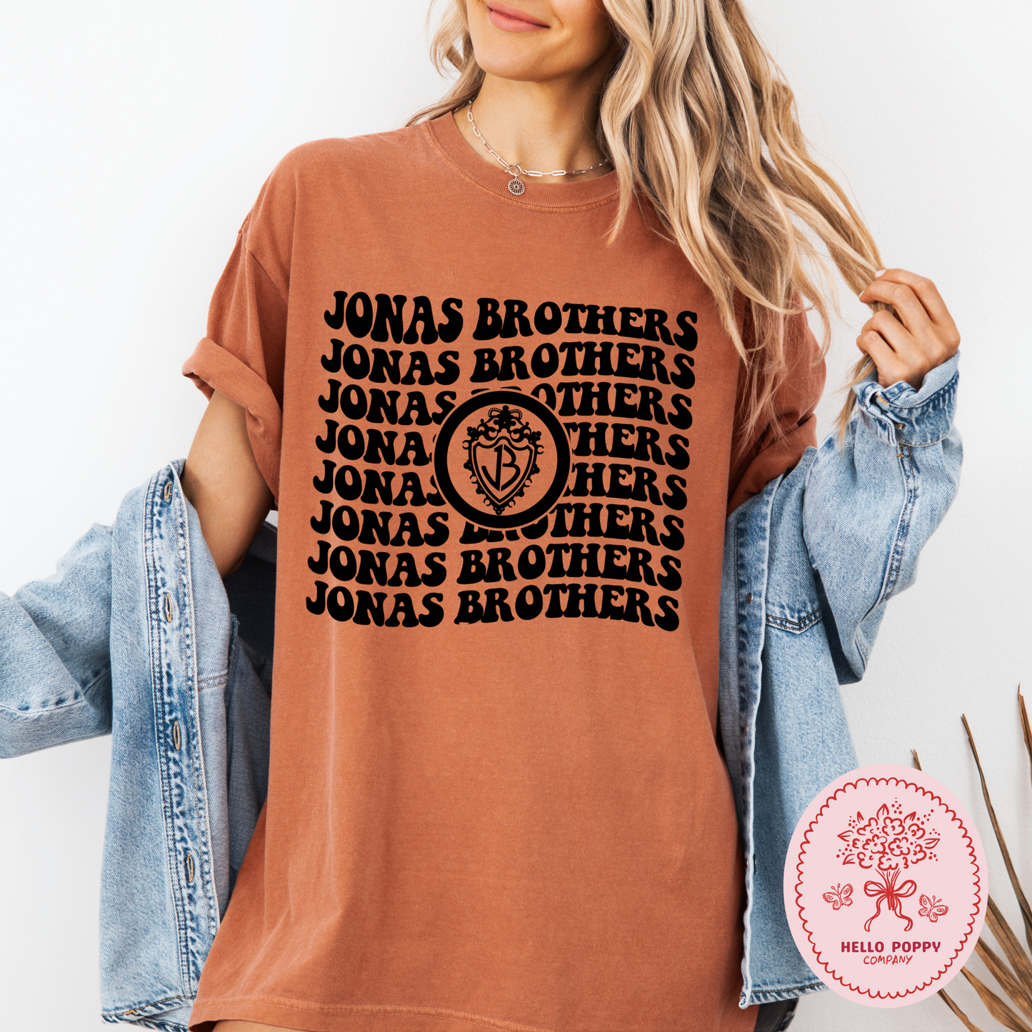 Jonas Brothers Wavy OG Band Logo Comfort Colors T-Shirt