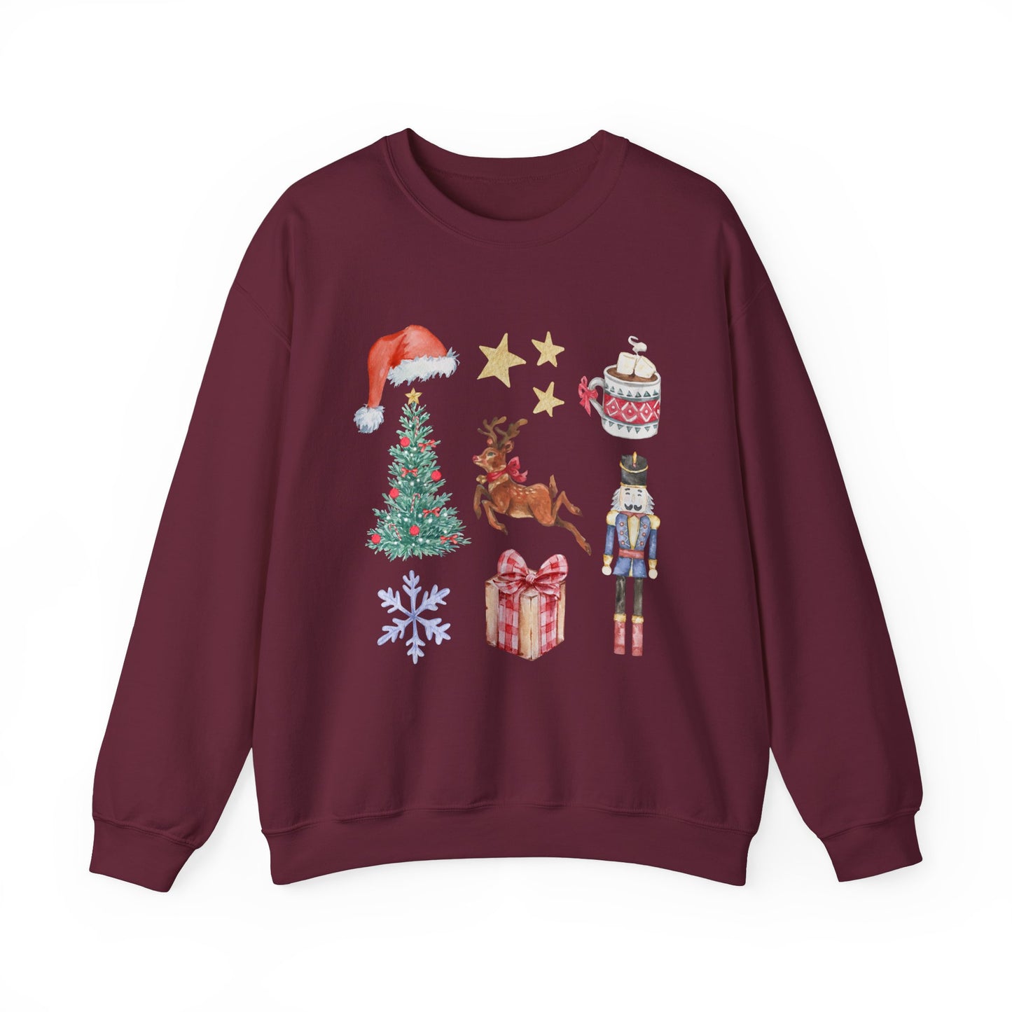 Christmas Nutcracker Coquette Collage Crewneck Sweatshirt