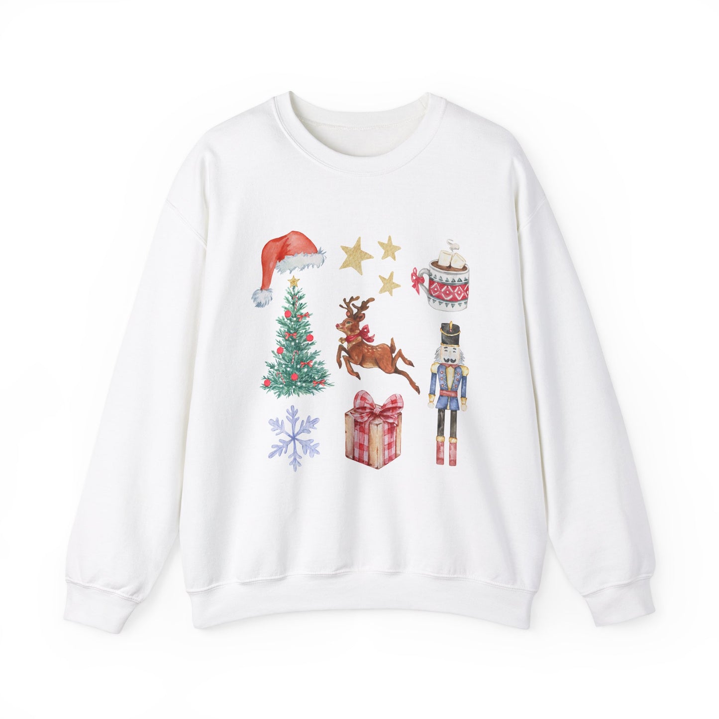 Christmas Nutcracker Coquette Collage Crewneck Sweatshirt