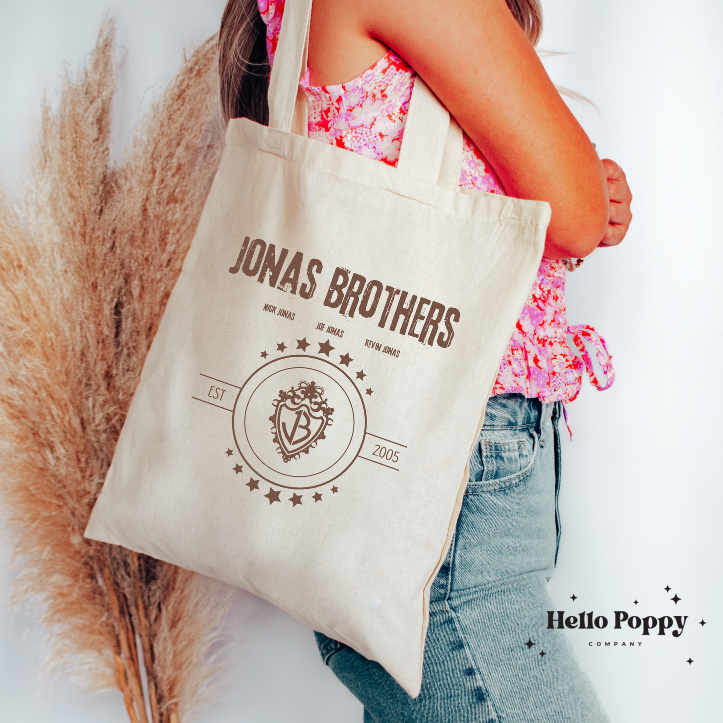 Retro Jonas Brothers Est. 2005 Canvas Tote Bag