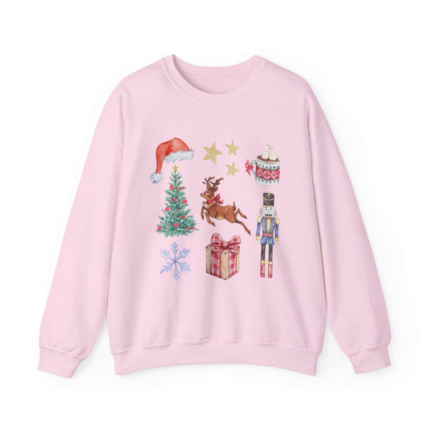 Christmas Nutcracker Coquette Collage Crewneck Sweatshirt